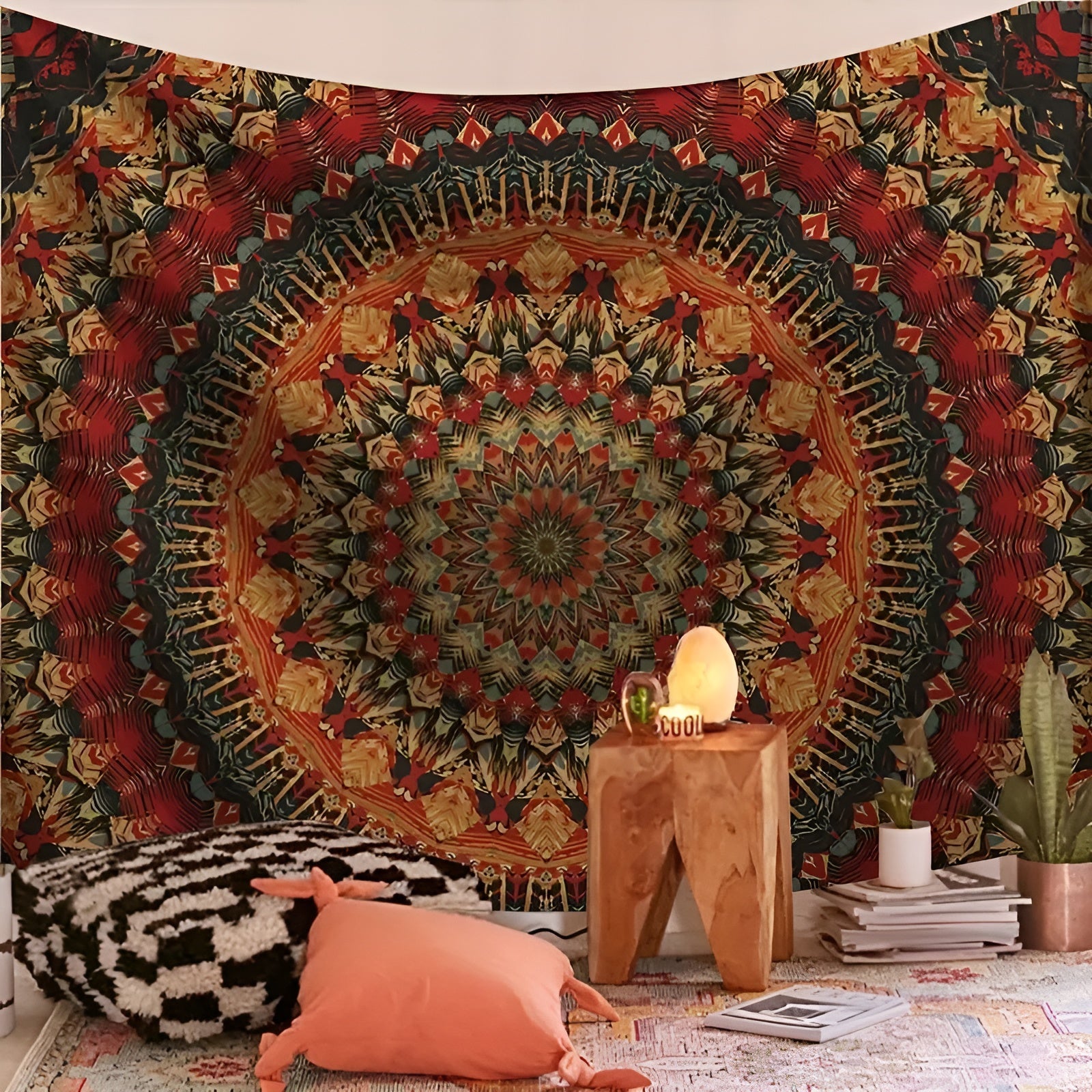 Mandala Meditation Wall Tapestry With Woven Polyester Fabric