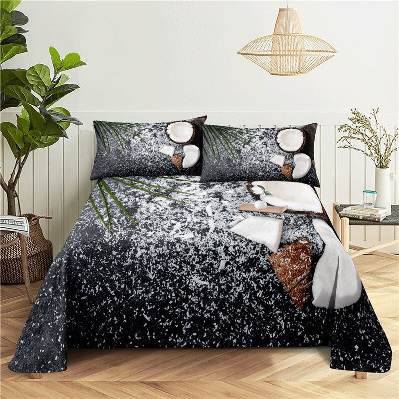Delicious Food Print Flat Bedding Set