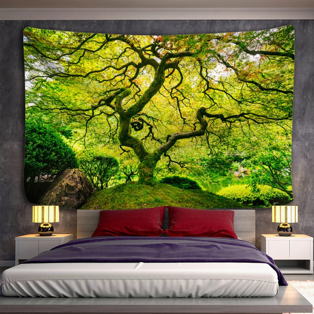 Forest Landscape Tapestry Wall Hanging Tapis Cloth