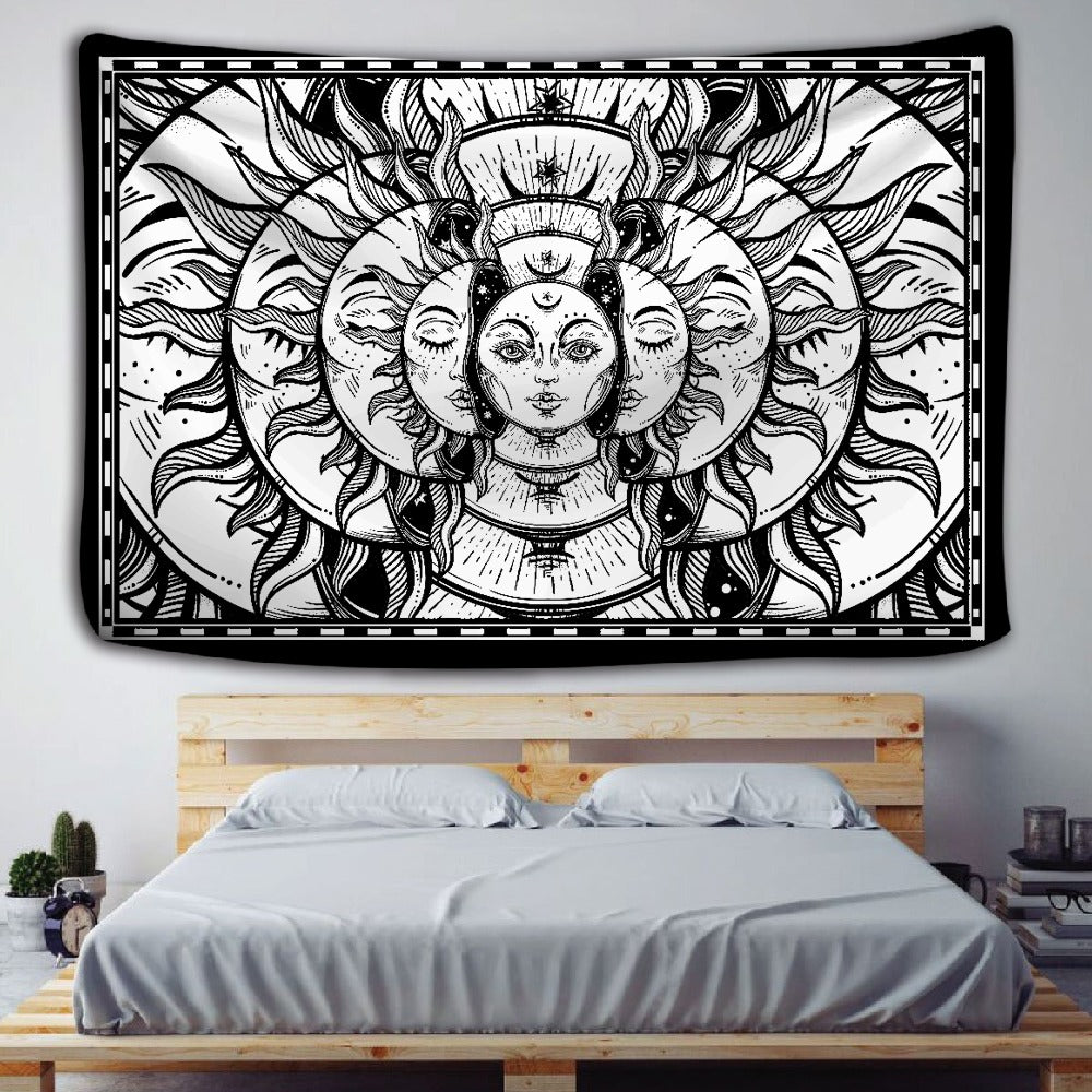 Boho-Decor Astrology Sun Tapestry Wall Hanging Tapis Cloth