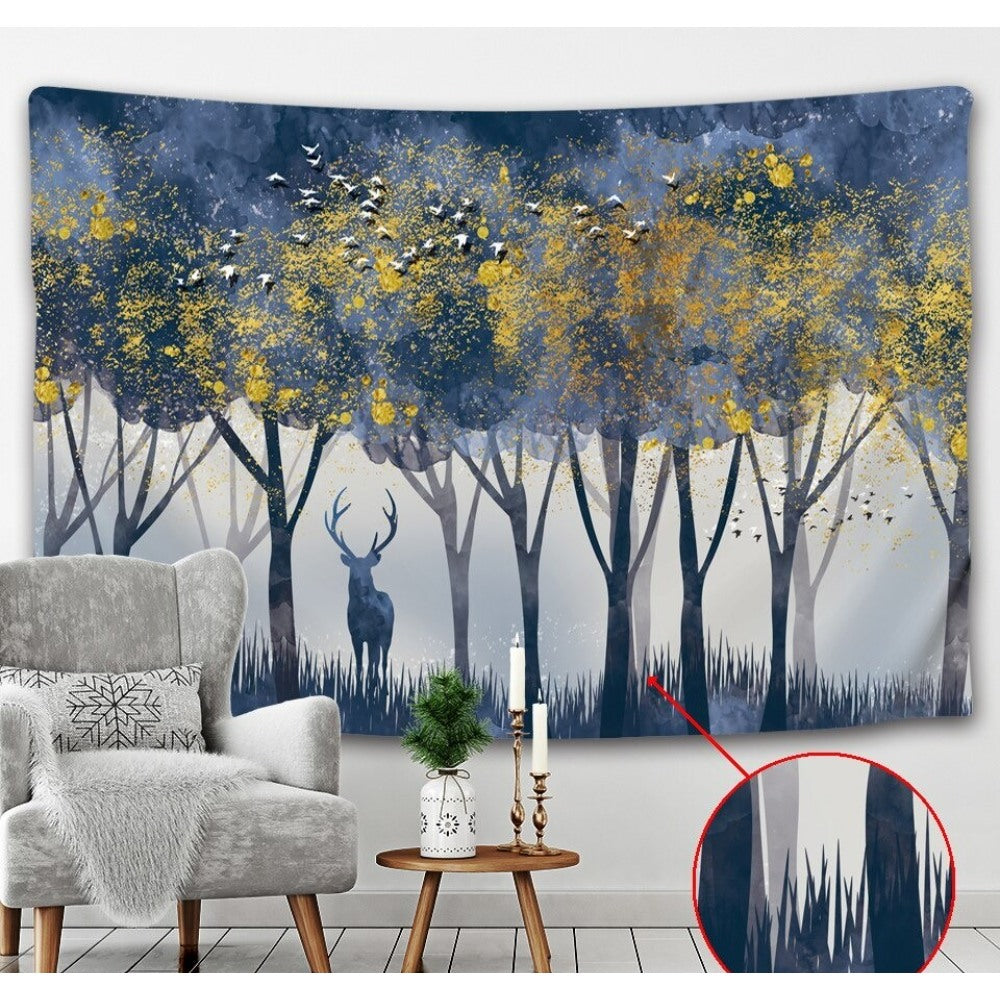Moon Snow Mountain Tapestry Wall Hanging Tapis Cloth