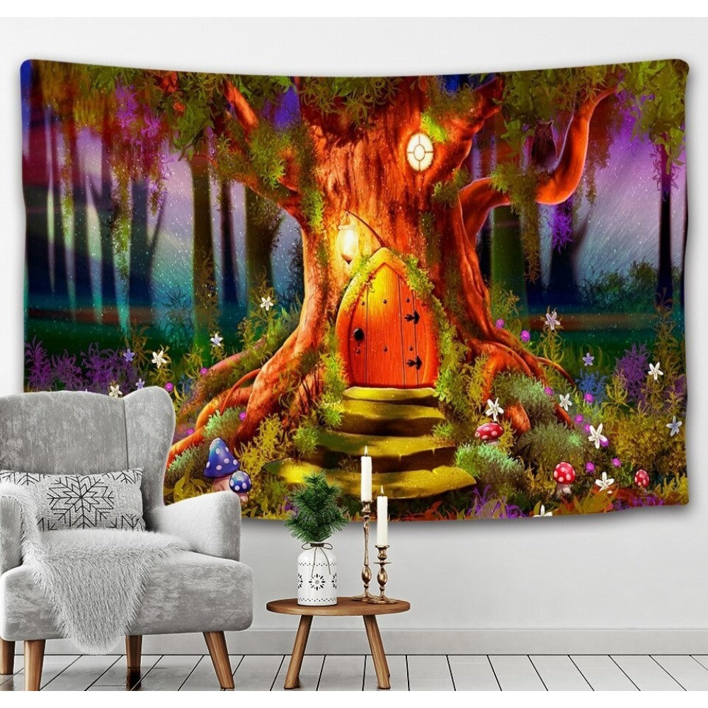 Fairytale Castle Tapestry Wall Hanging Tapis Cloth