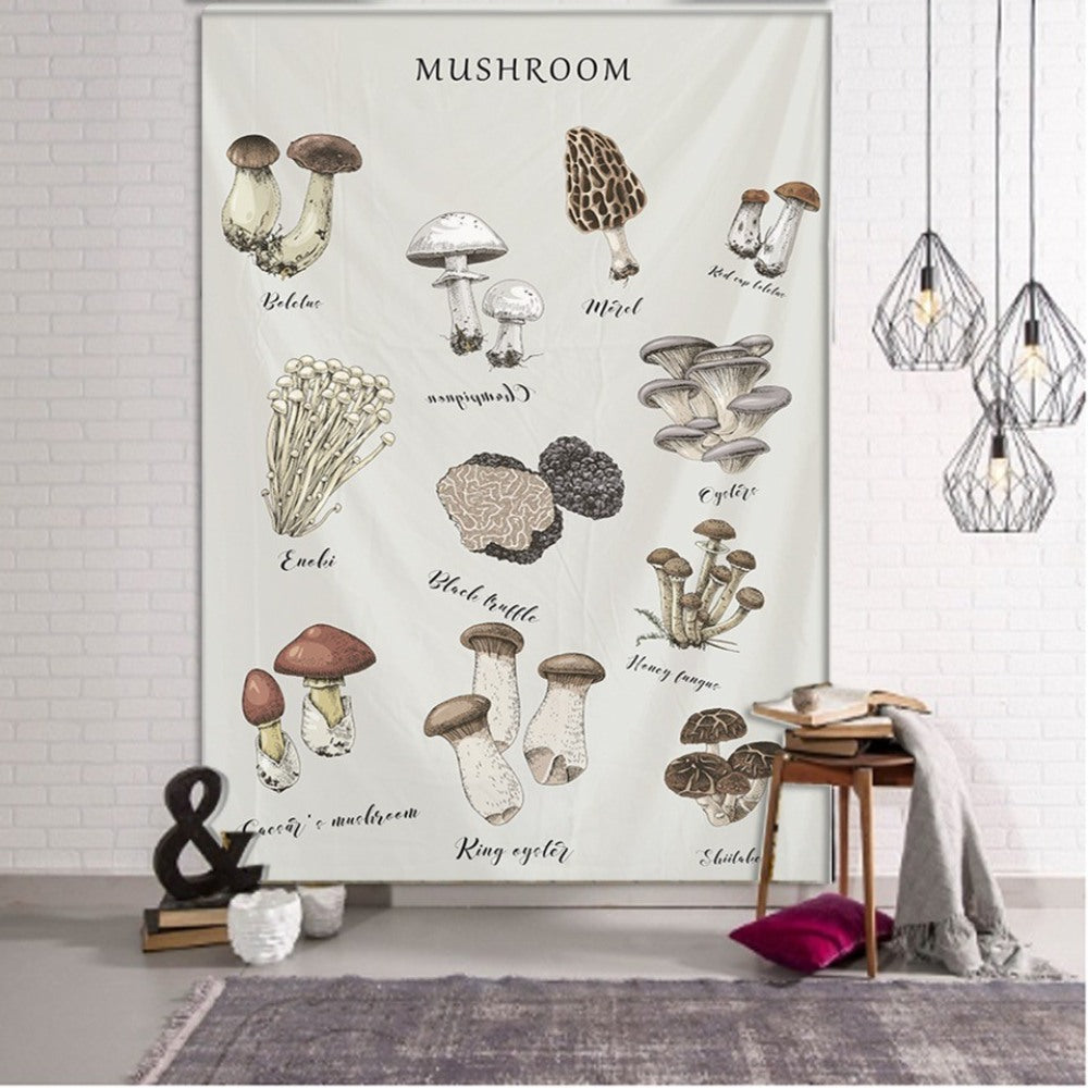 Bohemian Mushroom Art Tapestry Wall Hanging Tapis Cloth