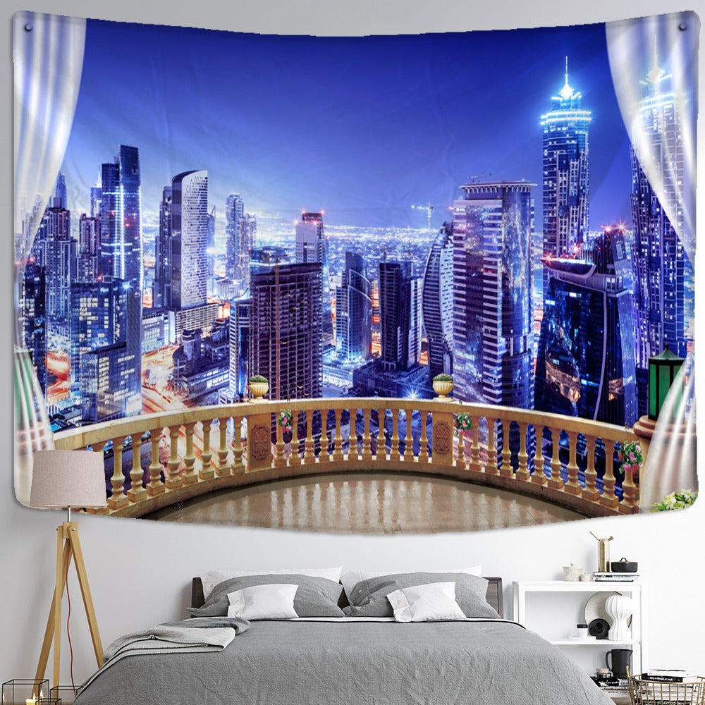 Starry Night View Tapestry Wall Hanging Tapis Cloth