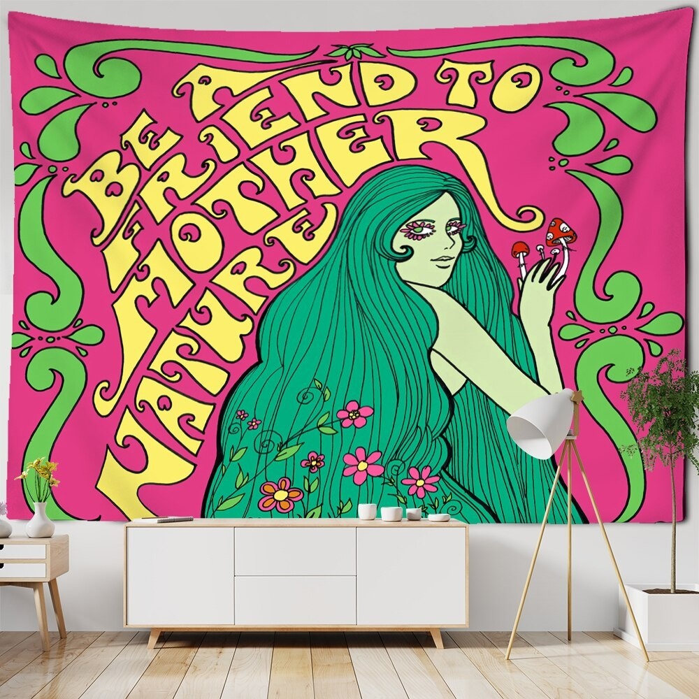 Boho Aesthetic Art Tapestry Wall Hanging Tapis Cloth