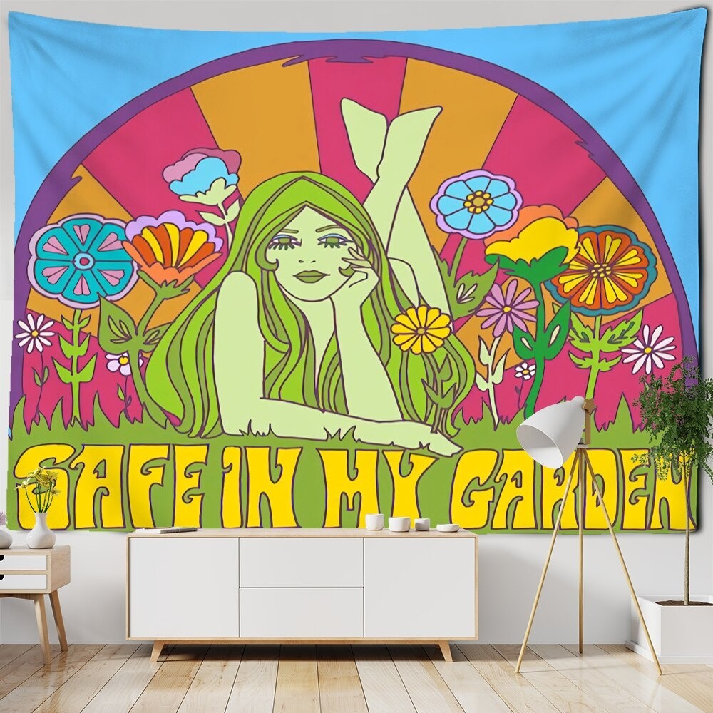 80s Aesthetic Art Tapestry Wall Hanging Tapis Cloth