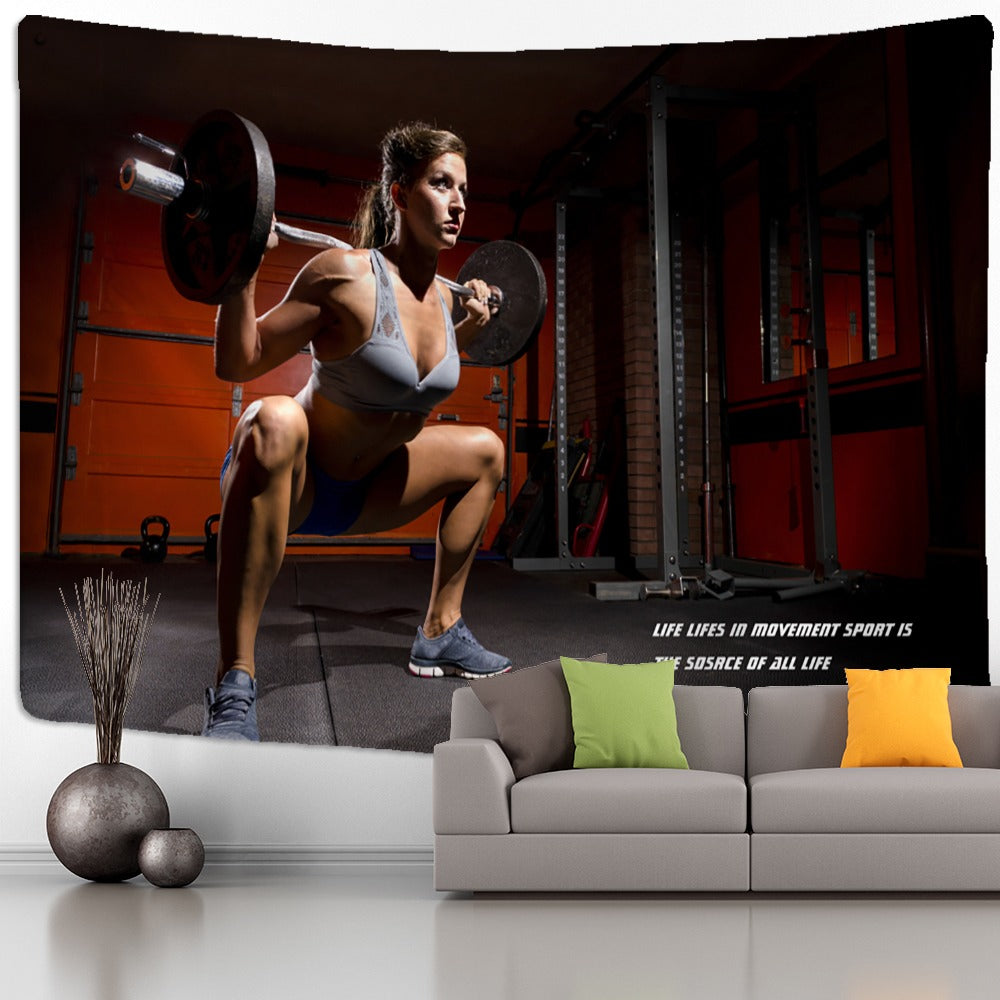 Fitness Muscle Man Tapestry Wall Hanging Tapis ClothFitness Muscle Man Tapestry Wall Hanging Tapis Cloth - Image 10