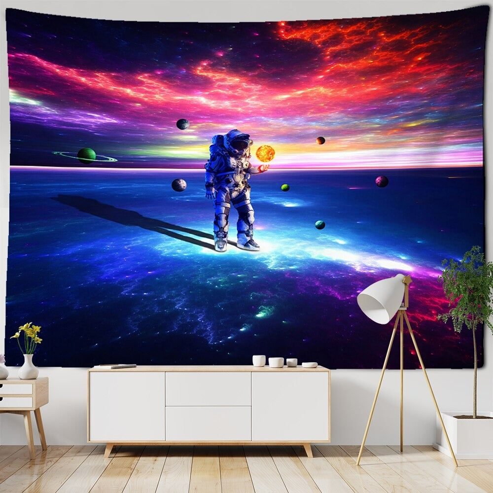 Astronaut Planet Tapestry Wall Hanging Tapis Cloth