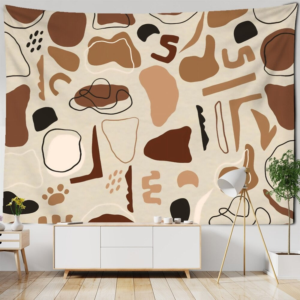 Retro Illustration Tapestry Wall Hanging Tapis Cloth