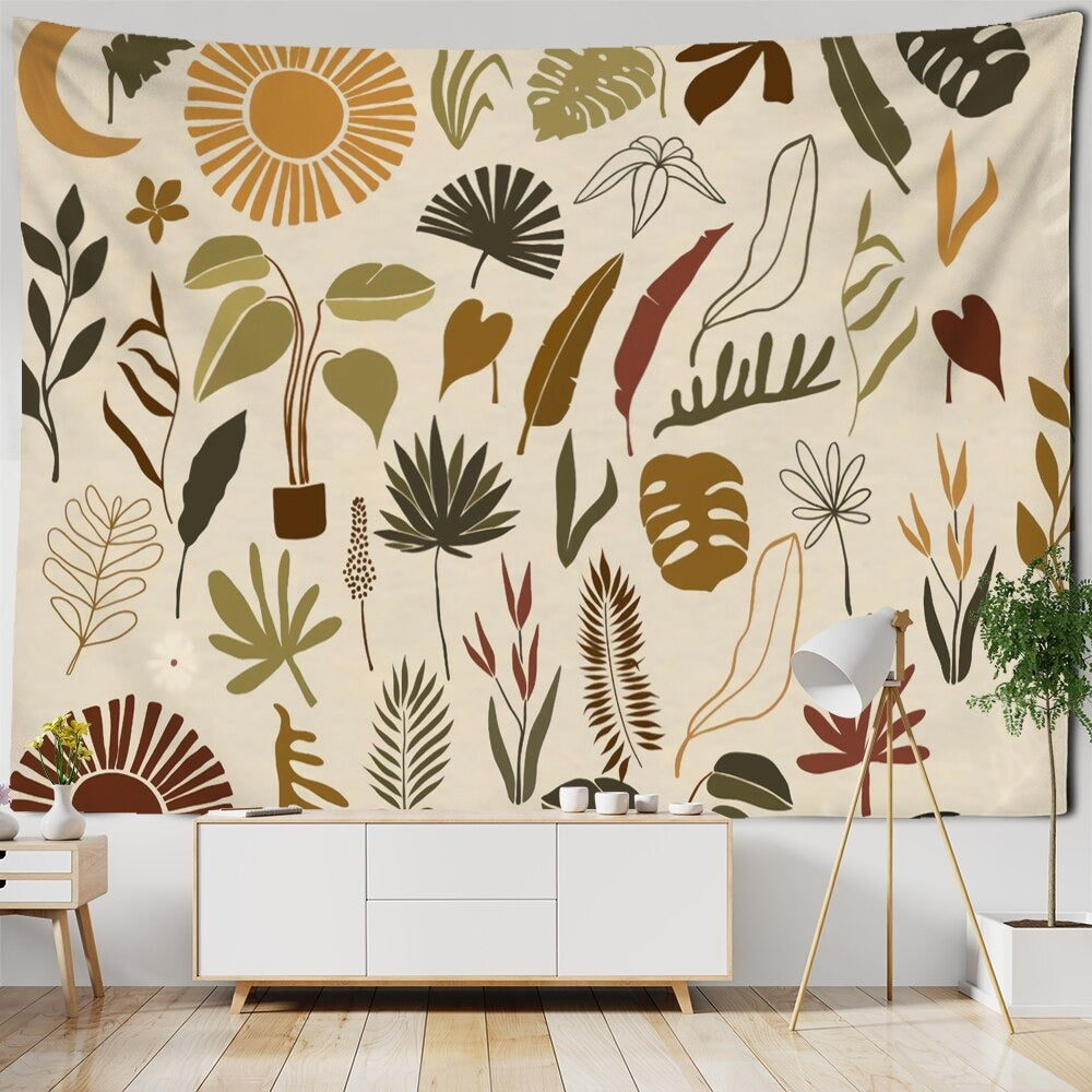 Retro Illustration Tapestry Wall Hanging Tapis Cloth