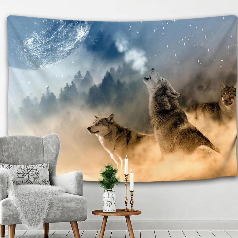 Wild Animal Tapestry Wall Hanging Tapis Cloth