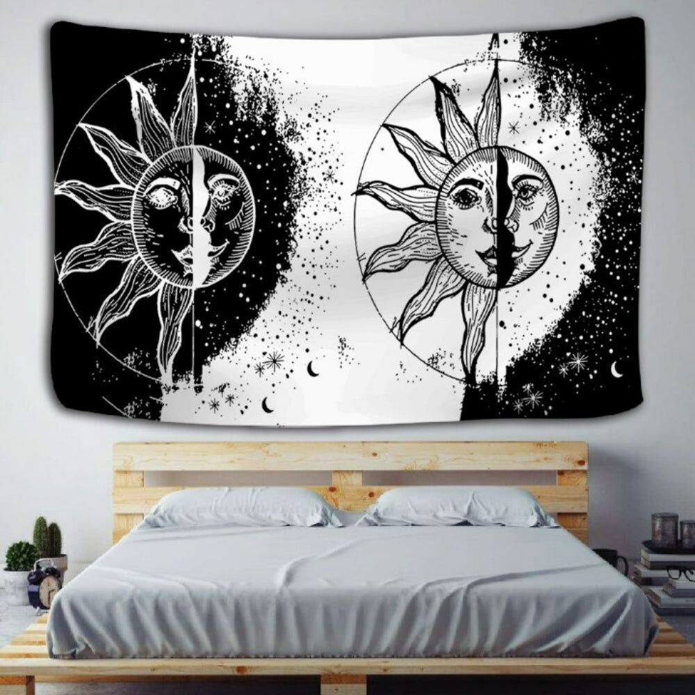 Sun Face Art Tapestry Wall Hanging Tapis Cloth