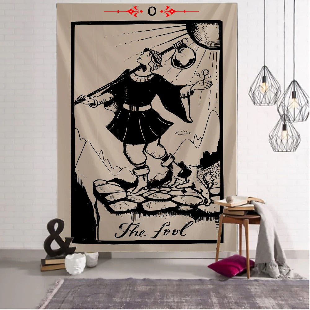 Middle Ages Illustration Tarot Tapestry Wall Hanging Tapis Cloth