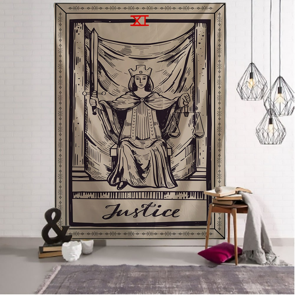 Myth Illustration Style Tapestry Wall Hanging Tapis Cloth