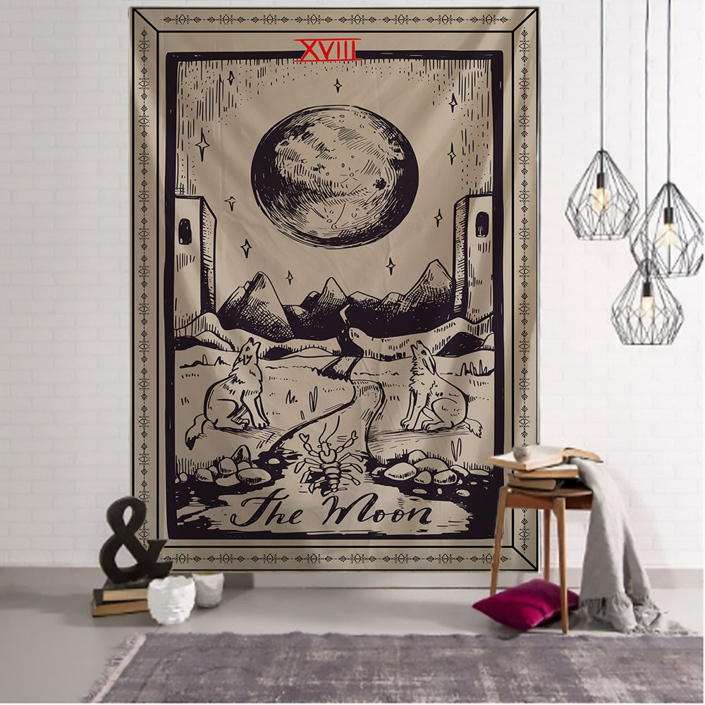 Myth Illustration Style Tapestry Wall Hanging Tapis Cloth
