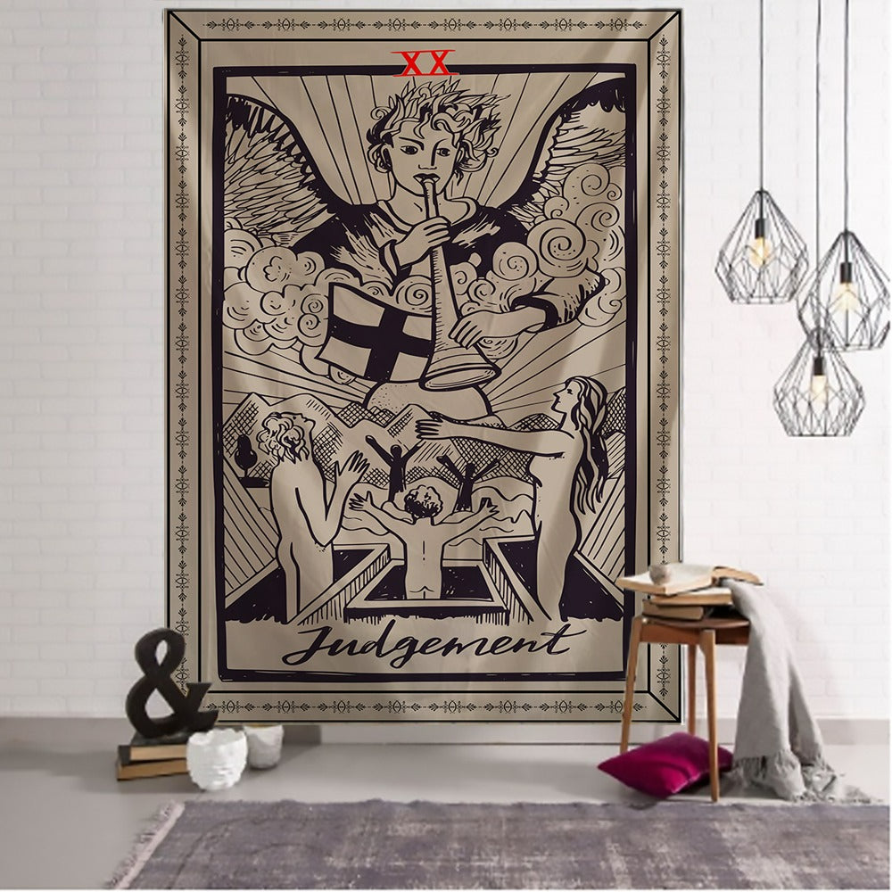 Myth Illustration Style Tapestry Wall Hanging Tapis Cloth