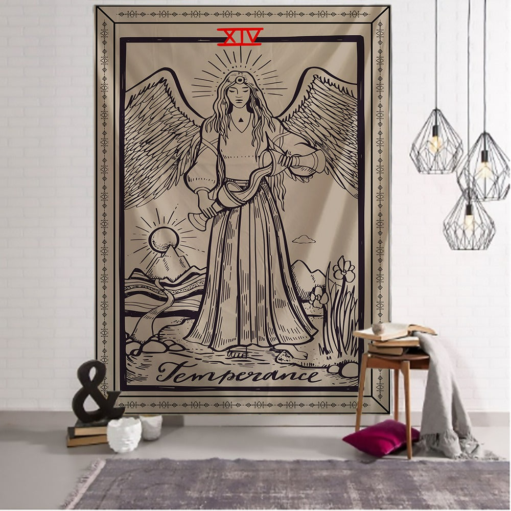 Myth Illustration Style Tapestry Wall Hanging Tapis Cloth