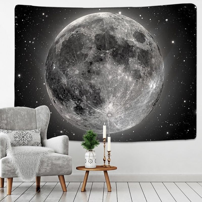 Moon Print Tapestry Wall Hanging Tapis Cloth