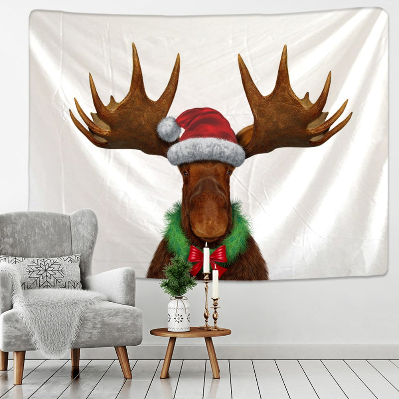 Christmas Reindeer Tapestry Wall Hanging Tapis Cloth