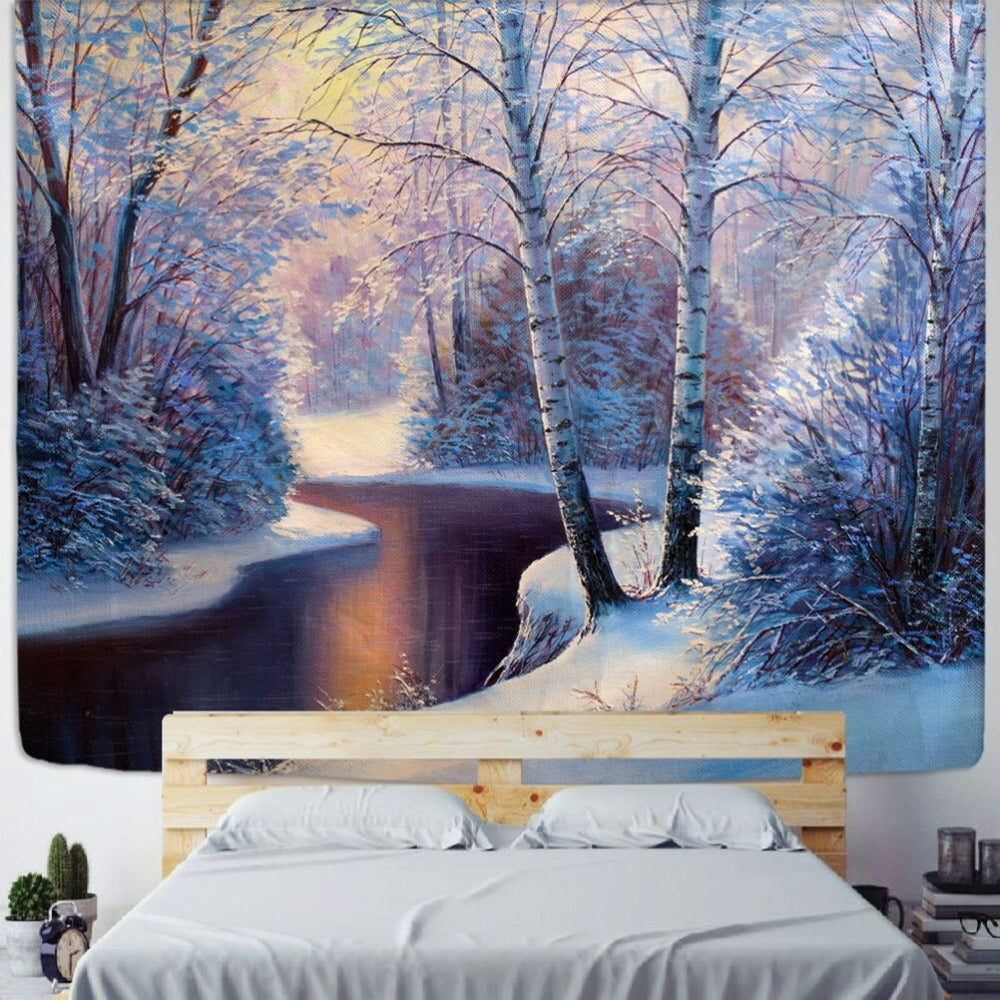 Christmas Season Tapestry Wall Hanging Tapis Cloth
