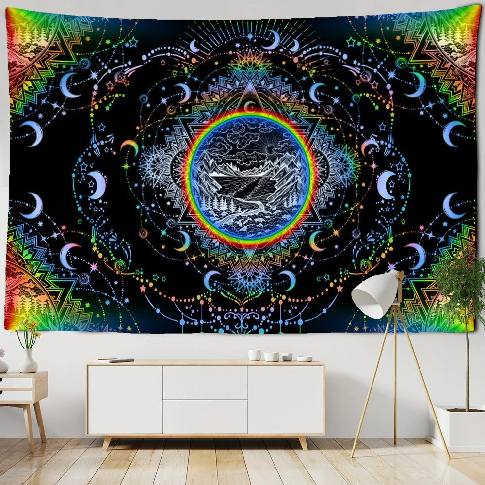 Moon Artwork Tapestry Wall Hanging Tapis Cloth