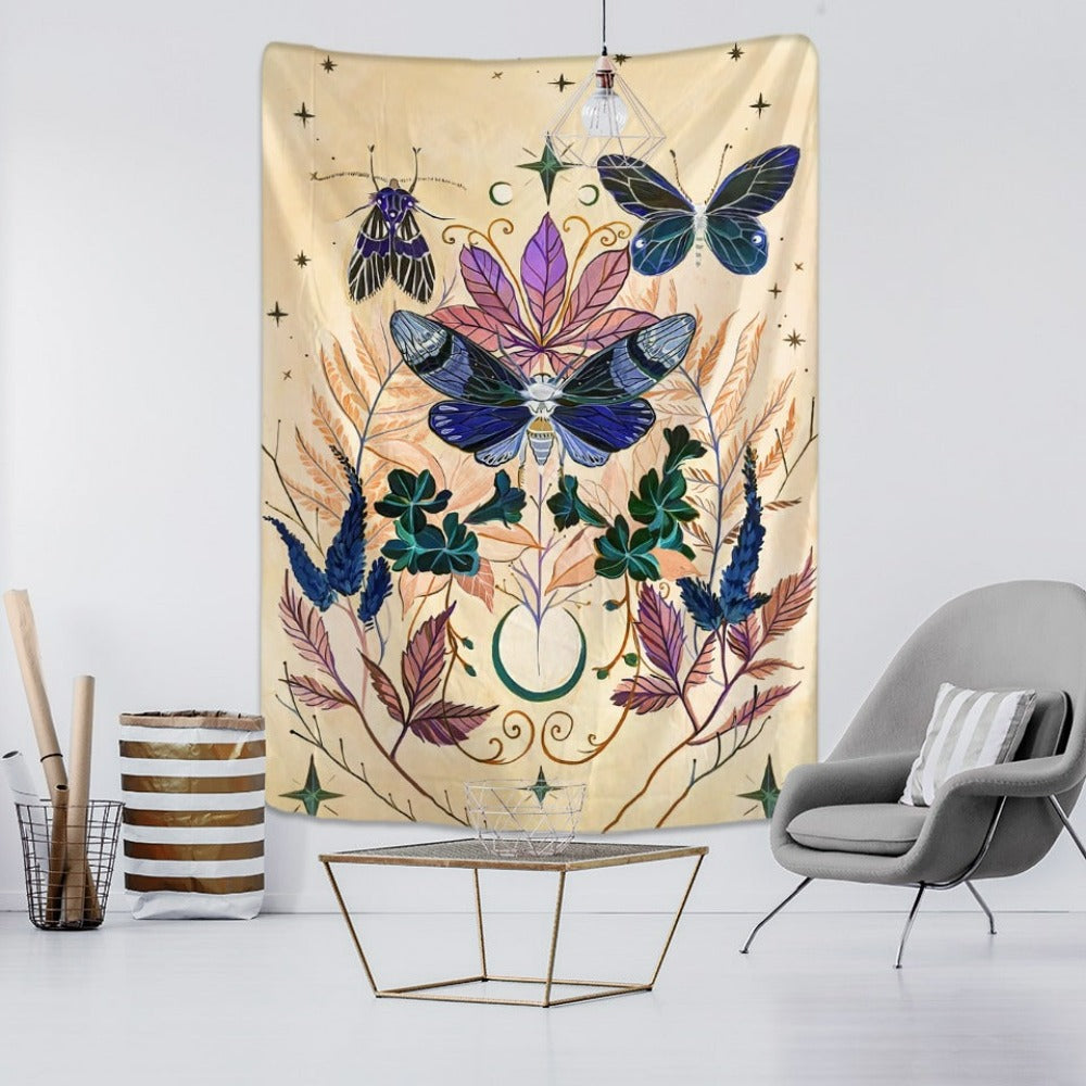 Butterfly Art Tapestry Wall Hanging Tapis Cloth