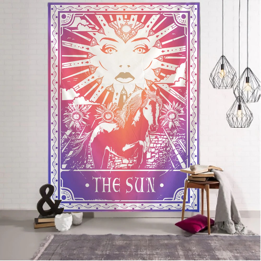 Colorful Bohemian Tarot Tapestry Wall Hanging