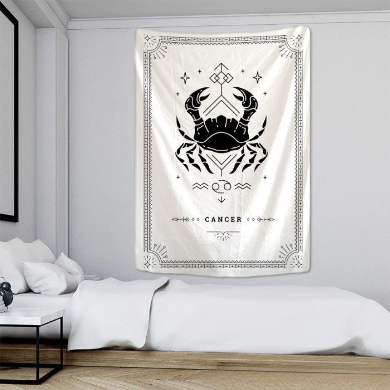 White Divination Tapestry Wall Hanging Tapis Cloth