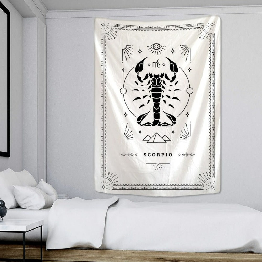 Zodiac Signs Tapestry Wall Hanging Tapis Cloth