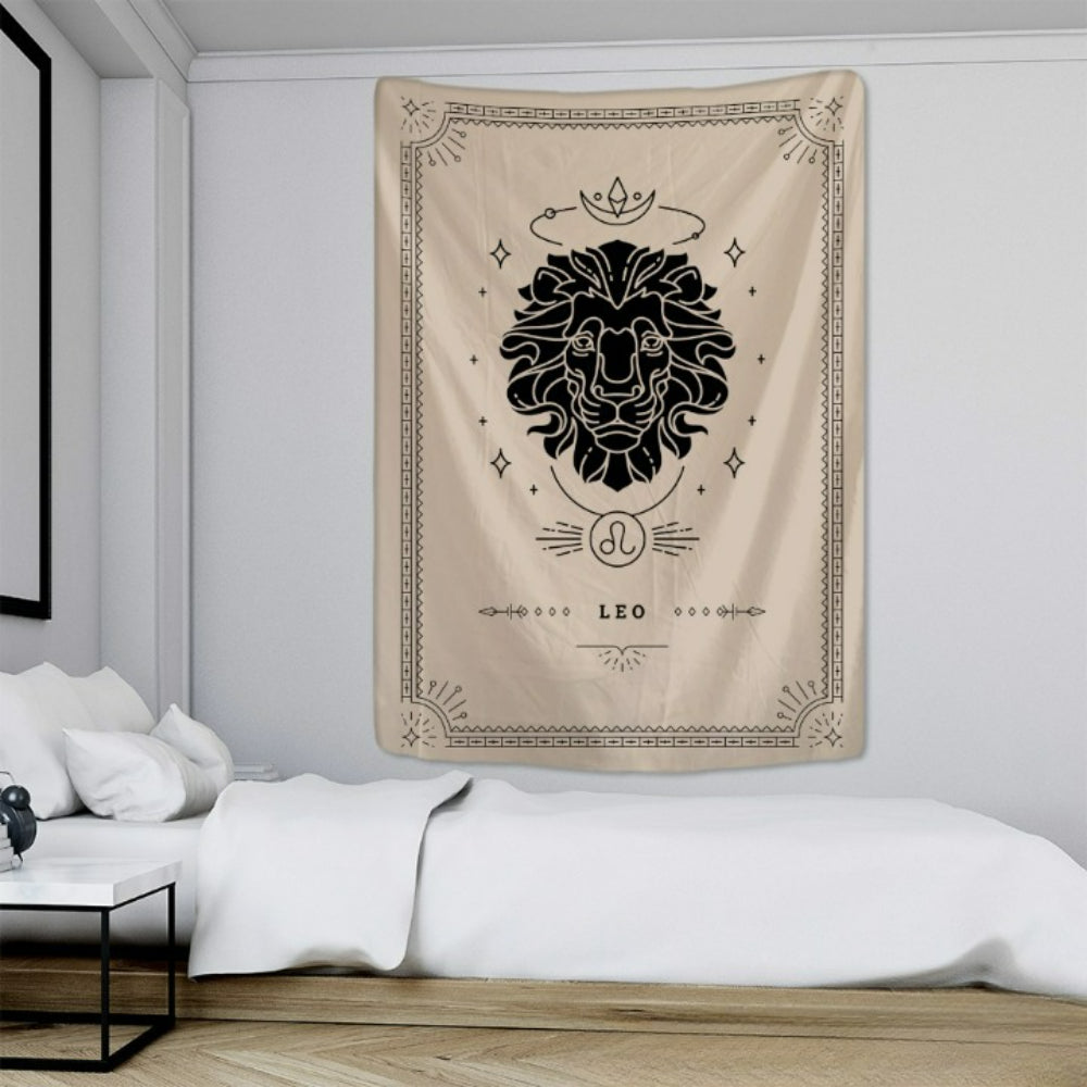 Zodiac Signs Printed Tapestry Wall Cloth Tapis Cloth