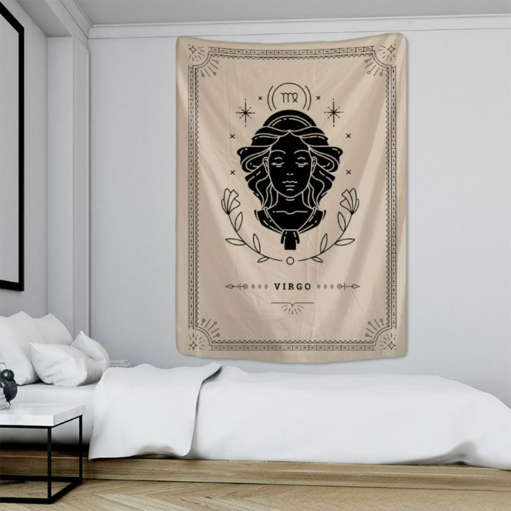 Zodiac Signs Printed Tapestry Wall Cloth Tapis Cloth