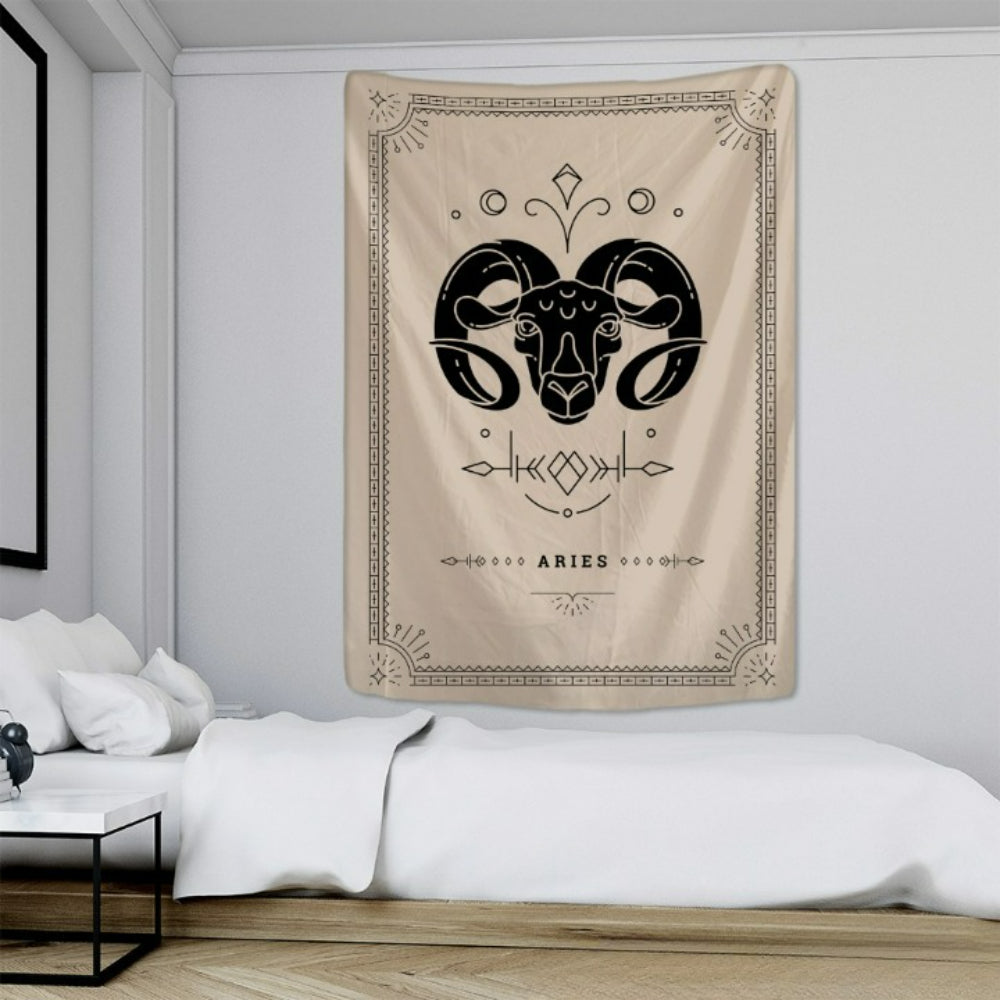 Zodiac Signs Printed Tapestry Wall Cloth Tapis Cloth