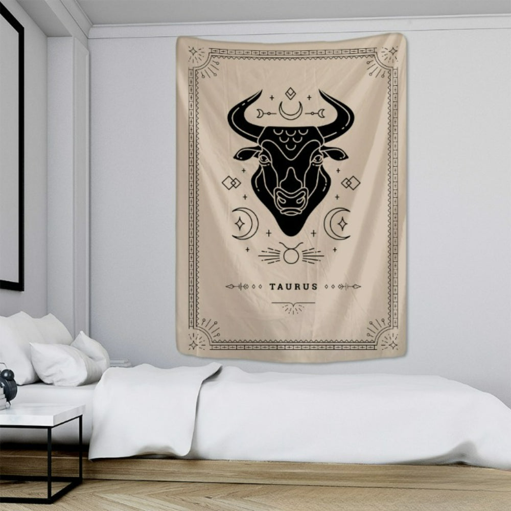 Zodiac Printed Tapestry Wall Hanging Tapis Cloth