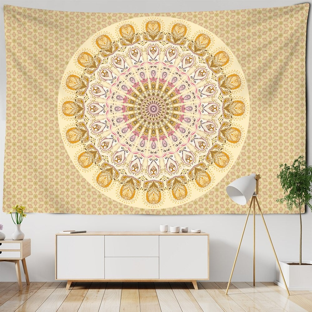 Indian Mandala Print Tapestry Wall Hanging Tapis Cloth