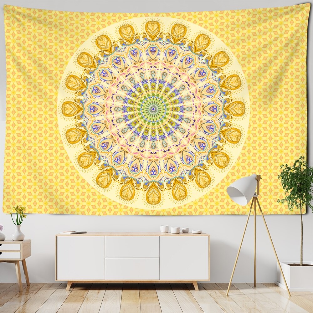 Indian Mandala Print Tapestry Wall Hanging Tapis Cloth