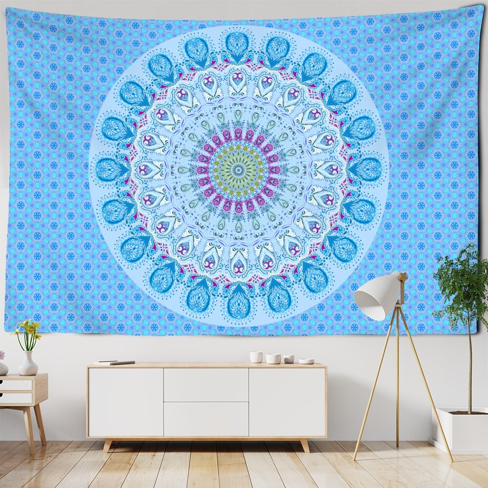 Indian Mandala Print Tapestry Wall Hanging Tapis Cloth