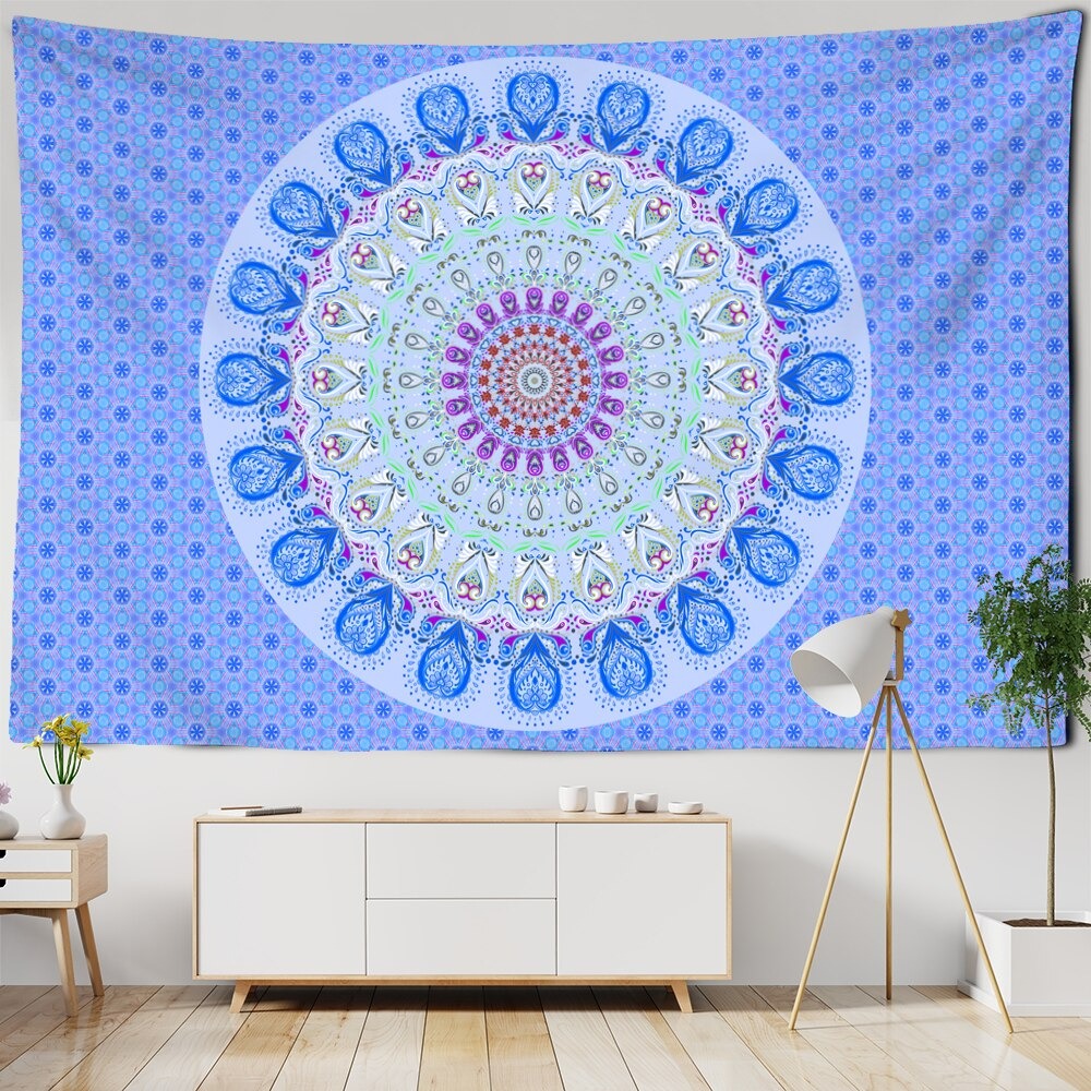 Indian Mandala Print Tapestry Wall Hanging Tapis Cloth