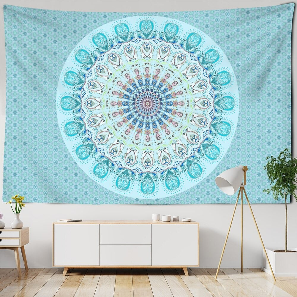 Indian Mandala Print Tapestry Wall Hanging Tapis Cloth