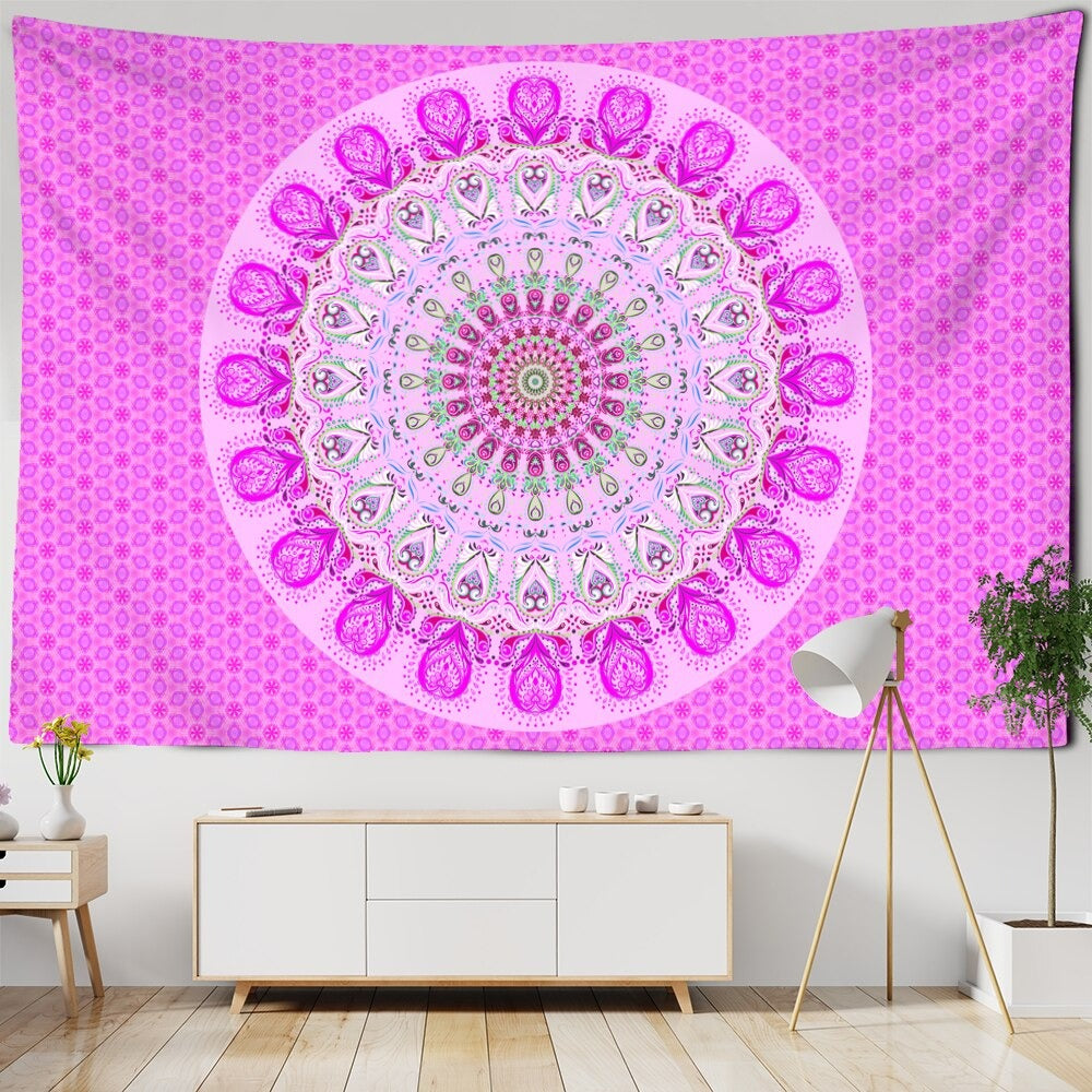 Indian Mandala Print Tapestry Wall Hanging Tapis Cloth
