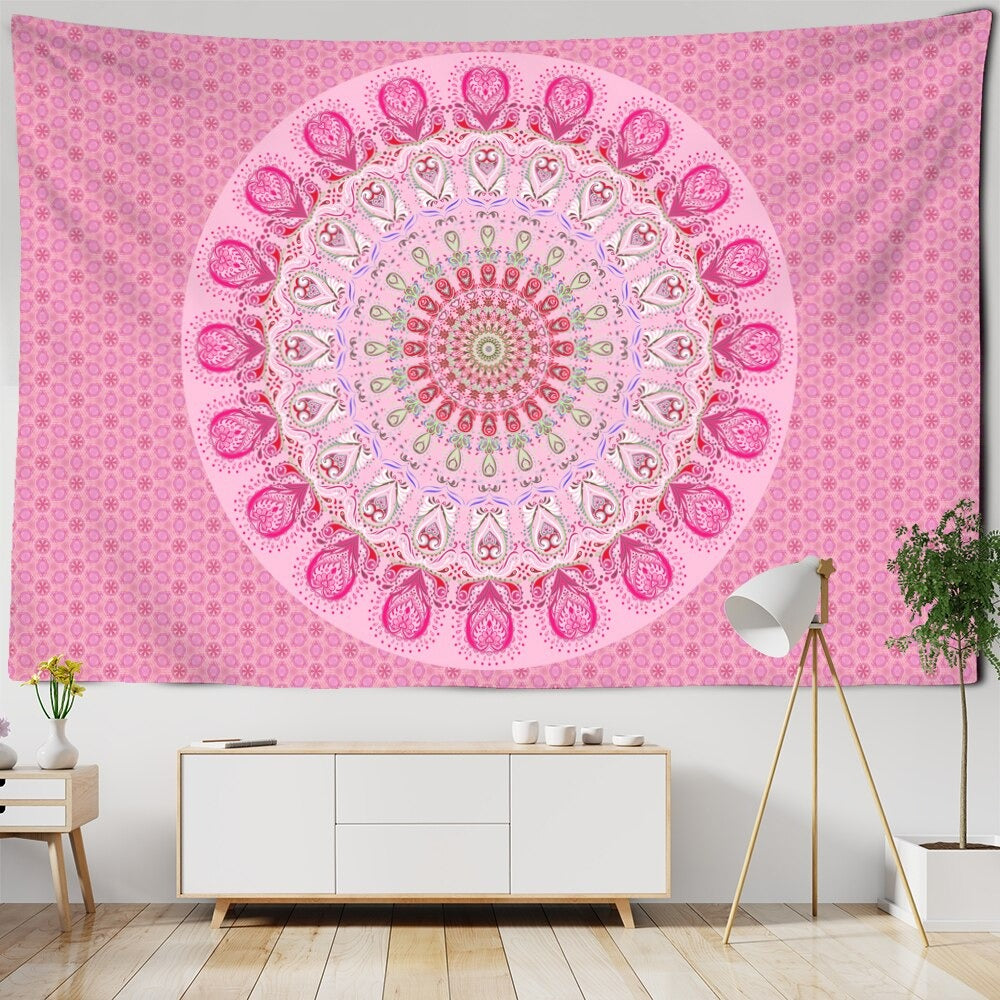 Indian Mandala Print Tapestry Wall Hanging Tapis Cloth