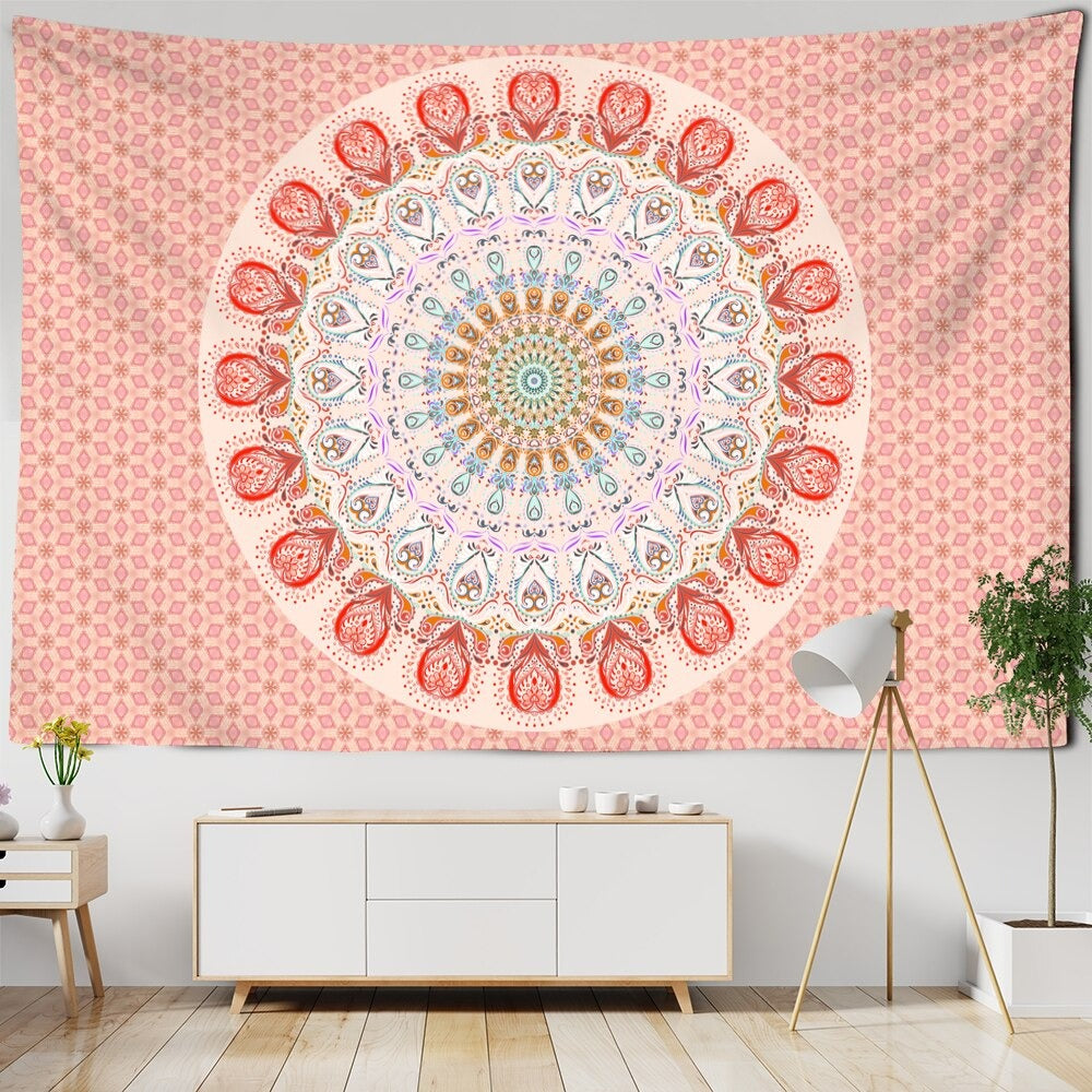 Indian Mandala Print Tapestry Wall Hanging Tapis Cloth