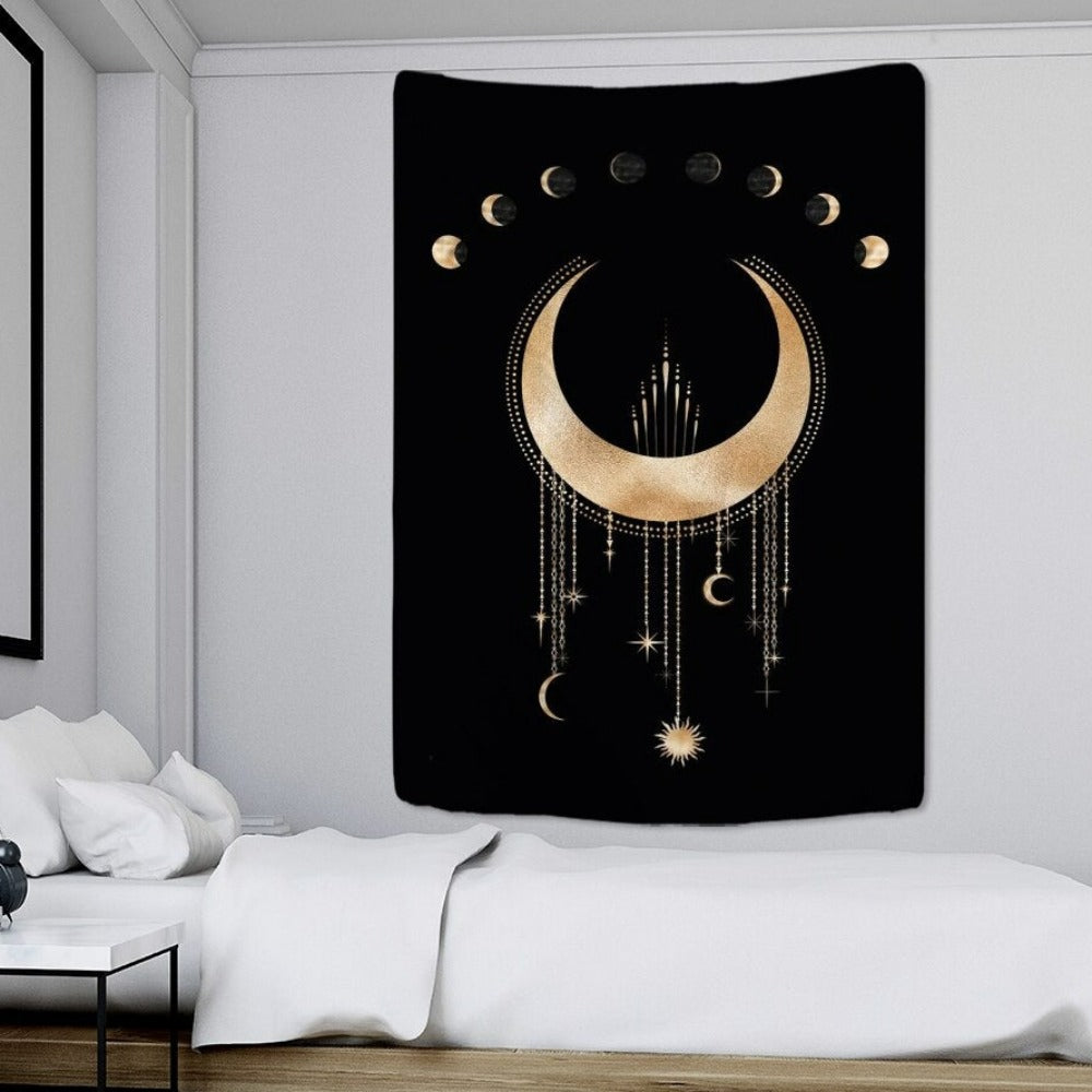 Mysterious Cat Tapestry Wall Hanging Tapis Cloth