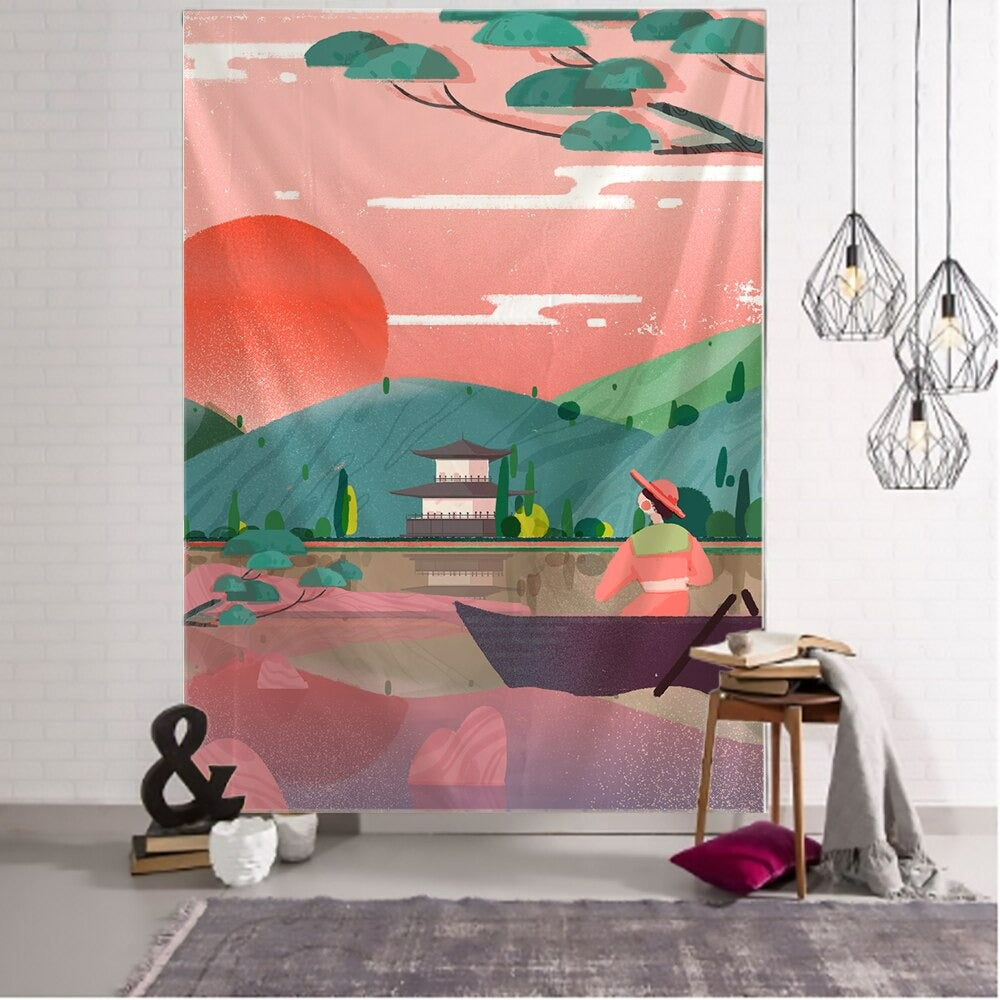 Japanese Style Wall Hanging Tapis Cloth