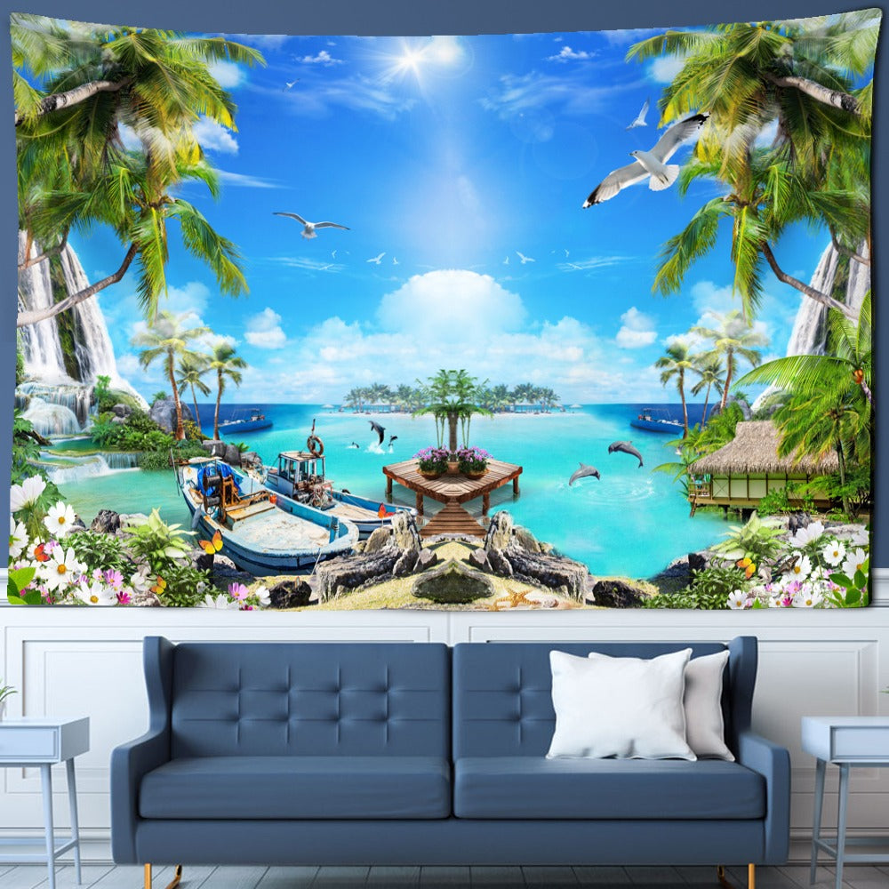 Fantasy Beaches Tapestry Wall Hanging Tapis Cloth
