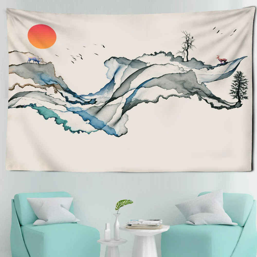 Nature Simple Art Tapestry Wall Hanging Tapis Cloth