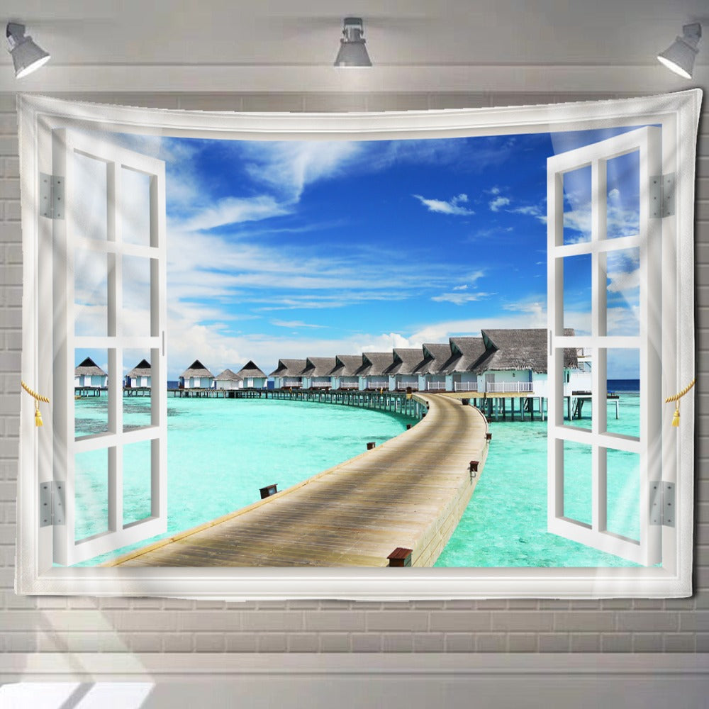 Fantasy Beaches Tapestry Wall Hanging Tapis Cloth