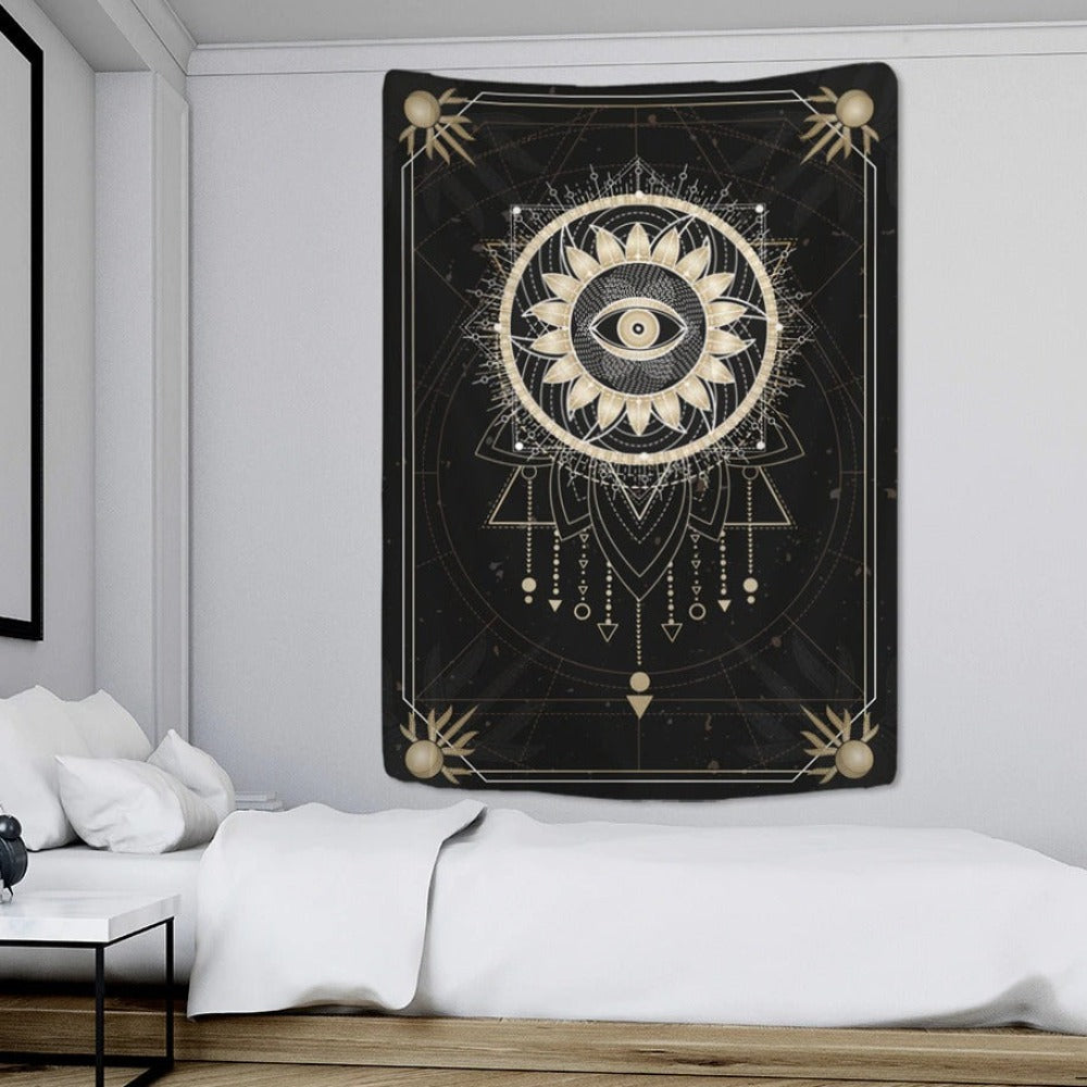 Witchcraft Tarot Tapestry Wall Hanging Tapis Cloth