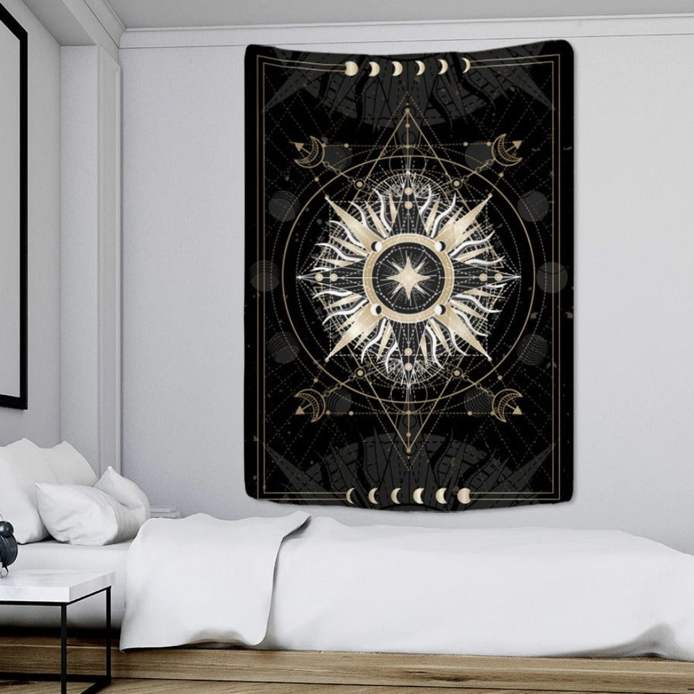 Witchcraft Tarot Tapestry Wall Hanging Tapis Cloth