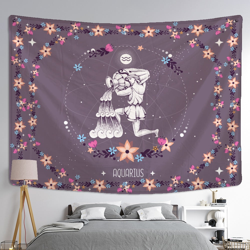 Zodiac Astrology Tapestry Wall Hanging Tapis Cloth