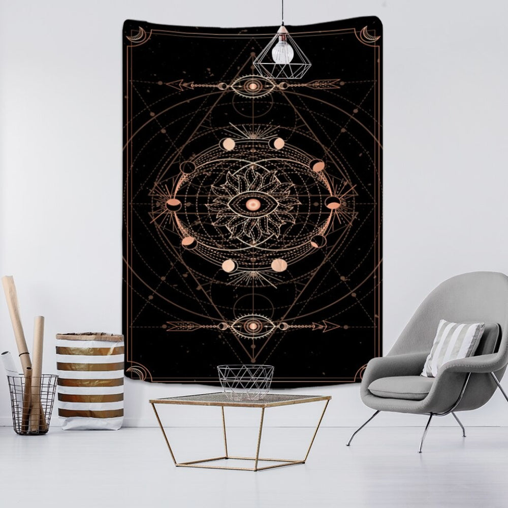 Wheel of Fortune Tapestry Wall Hanging Tapis Cloth